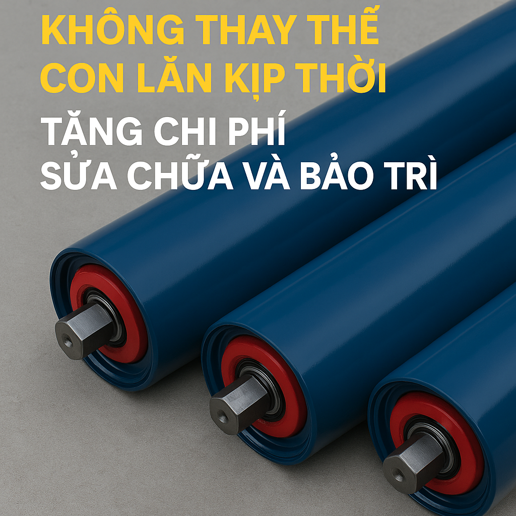 Không Thay Thế Con Lăn Kịp Thời – Tăng Chi Phí Sửa Chữa Băng Tải